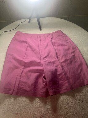 Sigrid Olsen Sport size 14 linen blend Bermuda shorts pink